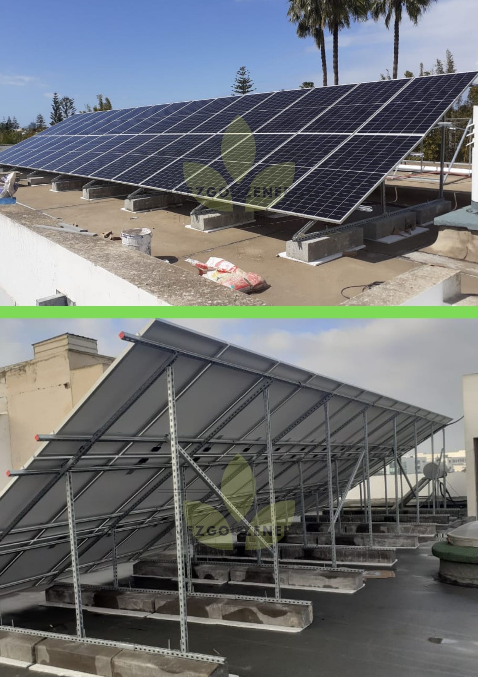 Structure en rails galvanisés pour panneau solaire – Les secrets des  énergies propres.